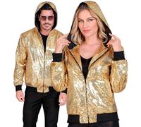 W WIDMANN MILANO Party Fashion - Bomber con cappuccio, Giacca con pailletten, Completo da festa, Discoteca