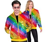 W WIDMANN MILANO Party Fashion - Bomber da festa, Jacke con paillettes, Completo da festa, Discoteca, Stampa animalier