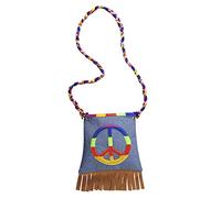 W WIDMANN MILANO Party Fashion, borsa hippie Peace and love, design unico anni '70, dimensioni 17x17 cm, versatile per tutte le occasioni, ottimo rapporto qualità prezzo