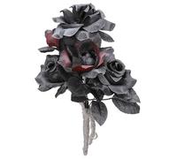 W WIDMANN MILANO Party Fashion, Bouquet da sposa di Halloween, Rose nere e rosse, Versatile per tutte le occasioni, Materiali durevoli, Facile da pulire, Accessorio indispensabile