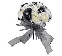 W WIDMANN MILANO Party Fashion, Bouquet da sposa per Halloween, Design unico con teschi e ragni, Materiali durevoli, Versatile, Facile da pulire, Misura ideale per un look audace