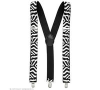 W WIDMANN MILANO Party Fashion, bretelle Zebra, design unico, comfort ottimale, versatile, facile da usare, aggiungi un tocco festoso a tutti i tuoi outfit