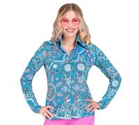 W WIDMANN MILANO Party Fashion - Camicetta anni '60 per donna, Hippie, Reggae, Flower Power, Disco Fever