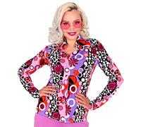 W WIDMANN Milano Party Fashion - Camicetta Anni '70 | Da donna, camicia retrò per Carnevale, festa a tema Disco Fever, costume in stile anni '70