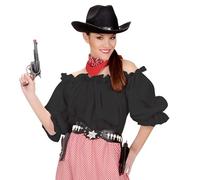 W WIDMANN MILANO Party Fashion - Camicetta per Costumi da Pirata, Cowgirl, Spalle Scoperte, Maniche a Sbuffo, Camicia da Donna per Carnevale e Halloween