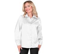 W WIDMANN MILANO Party Fashion - Camicetta da donna in raso, disco fever anni '70, stile retrò, Schlagermove, camicia da festa, camicia da donna