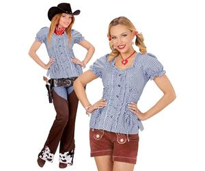 W WIDMANN MILANO Party Fashion - Camicetta tradizionale da donna | Camicetta classica per la festa della birra, le sagre, i costumi da cowgirl, il carnevale e le feste a tema western