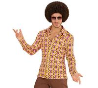 W WIDMANN MILANO Party Fashion - Camicia Anni '70, Camicia da Uomo, Stile Discoteca, Costumi in Maschera