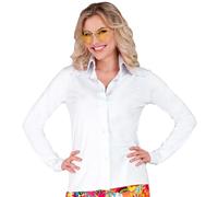 W WIDMANN MILANO Party Fashion - Camicia anni '70 da donna, disco fever, camicetta, costume da festa, costume in maschera