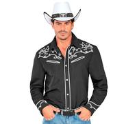 W WIDMANN MILANO Party Fashion - Camicia da cowboy da uomo, camicia western con ricami, costume per carnevale e festival
