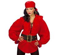 W WIDMANN MILANO Party Fashion - Camicetta da piratessa da donna, camicia da pirata rinascimentale, costume cosplay per Carnevale