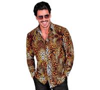 W WIDMANN MILANO Party Fashion - Camicia da Festa con vistosa Stampa all-Over, Maniche Lunghe, Costume da Uomo per Carnevale