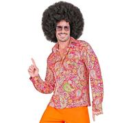 W WIDMANN MILANO Party Fashion - Camicia hippie/hipster flower power - costume anni '60