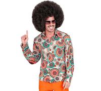 W WIDMANN MILANO Party Fashion - Camicia hippie, hipster, flower power, costume anni '60, costumi di carnevale