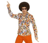 W WIDMANN MILANO Party Fashion - Camicia da uomo anni '70, stile discoteca, costumi in maschera