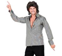 W WIDMANN MILANO Party Fashion - Camicia disco anni '70 da uomo, camicia costume retrò per carnevale, feste a tema