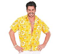 W WIDMANN MILANO Party Fashion - Camicia hawaiana da uomo, camicia a fiori, festa in spiaggia, costumi in maschera
