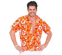 W WIDMANN MILANO Party Fashion - Camicia Hawaii da uomo, camicia a fiori, festa sulla spiaggia, costumi in maschera