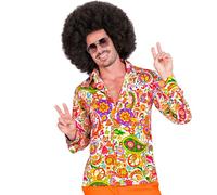 W WIDMANN MILANO Party Fashion - Camicia hippie, hipster, flower power, costume anni '60, costumi di carnevale