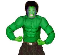 WIDMANN MILANO PARTY FASHION - Camicia muscolare per bambini, verde, sei pacchi, soldato, supereroe, cattivo, costumi in maschera