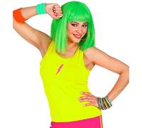 W WIDMANN MILANO Party Fashion - Canotta, colori fluo, top per feste a tema anni '80