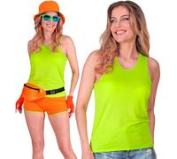 W WIDMANN MILANO Party Fashion - Canotta da donna, camicia, top, per feste a tema anni 80, carnevale