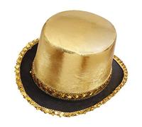W WIDMANN MILANO Party Fashion - Cappello a cilindro Showtime, lucido, con paillettes, copricapo, festa a tema, carnevale