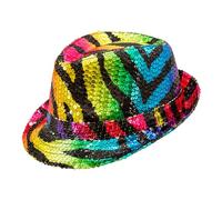 W WIDMANN MILANO Party Fashion - Cappello con paillettes, Fedora, accessorio per costumi in maschera