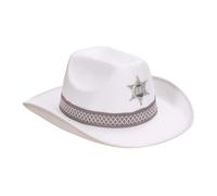Widmann - Cappello da cowboy con fascia e stella, per carnevale e feste a tema