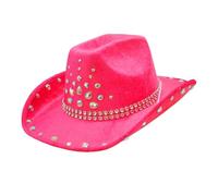 W WIDMANN MILANO Party Fashion - Cappello da cowgirl o cowboy con diamanti, per adulti, accessorio per carnevale, addio al nubilato/celibato