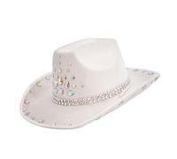 W WIDMANN MILANO Party Fashion - Cappello da cowgirl o cowboy con diamanti, per adulti, accessorio per carnevale, addio al nubilato/celibato