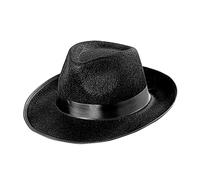 W WIDMANN MILANO Party Fashion, Cappello da gangster in feltro nero, stile senza tempo, comfort ottimale, taglia unica, versatile per tutti i costumi, facile da pulire