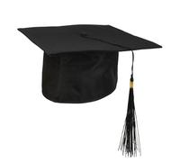 W WIDMANN MILANO Party Fashion - Cappello da laureato con nappa, nero, per adulti, accessorio per carnevale, festa di laurea, festa a tema