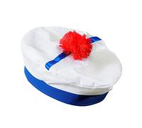 W WIDMANN MILANO Party Fashion - Cappello da marinaio | Blu e bianco con pompon per addii al celibato, Carnevale e feste a tema