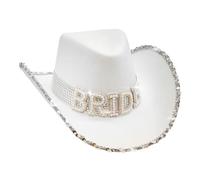 W WIDMANN MILANO Party Fashion - Cappello da sposa con decorazioni di perle, per la futura sposa, per l'addio al nubilato, JGA