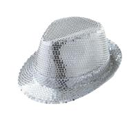 W WIDMANN MILANO Party Fashion - Cappello fedora, cappello con paillettes, copricapo, carnevale
