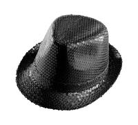 W WIDMANN MILANO Party Fashion - Cappello fedora, cappello con paillettes, copricapo, carnevale