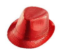 W WIDMANN MILANO Party Fashion - Cappello fedora, cappello con paillettes, copricapo, carnevale