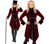 W WIDMANN MILANO Party Fashion - Cappotto gotico da donna in velluto, frac steampunk, per carnevale, Halloween, cosplay