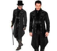 W WIDMANN MILANO Party Fashion - Cappotto gotico da uomo in velluto, frac steampunk, per carnevale, Halloween, cosplay