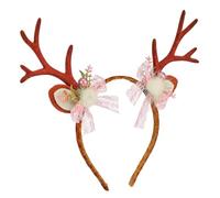 W WIDMANN MILANO Party Fashion - Cerchietto da renna con corna e orecchie | Copricapo da renna con corna per costume da capriolo, fata dei boschi, Natale, Carnevale e feste a tema fantasy