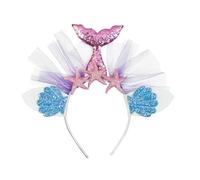W WIDMANN MILANO Party Fashion - Cerchietto da sirena, blu o rosa, mondo sommerso, pinna da sirena