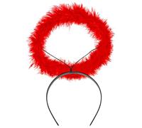 W WIDMANN MILANO Party Fashion - Cerchietto in marabù per adulti, accessorio per costume da diavoletto