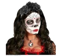 W WIDMANN MILANO Party Fashion - Cerchietto per capelli con rose nere, accessorio per il Giorno dei Morti, Halloween, carnevale
