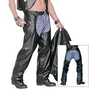 W WIDMANN MILANO Party Fashion, Chaps M in Ecopelle Nera, Design Elegante, Comfort ottimale, versatilità dei temi, Sicurezza d'uso per Adulti