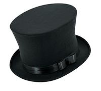 W WIDMANN MILANO Party Fashion - Cilindro anni '20 Gatsby stile con fascia e fiocco per carnevale o teatro