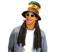W WIDMANN MILANO Party Fashion, cappello a cilindro Rasta, stile unico, comfort ottimale, versatilità, facile manutenzione, misura regolabile Perfetto per tutte le occasioni!