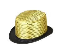 W WIDMANN MILANO Party Fashion- Cilindro in Paillettes Oro Cappello Adulto, Multicolore, 0439X
