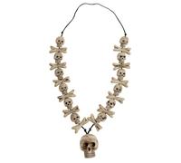 W WIDMANN MILANO Party Fashion - Collana con teschio e ossa | Collana con teschi e ossa incrociate per costumi da scheletro, dell’età della pietra, di Carnevale e di Halloween