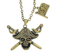 W WIDMANN MILANO Party Fashion - Collana con teschio pirata | Accessorio da pirata, accessorio per costume con spade incrociate e bandiera pirata per il Carnevale e le feste a tema